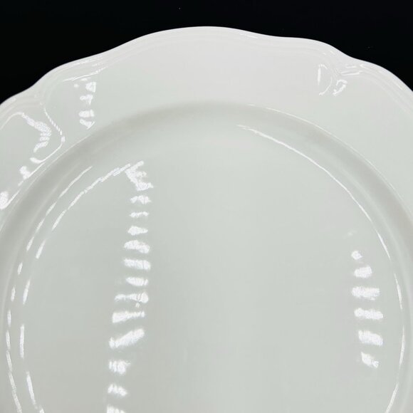 Federalist Ironstone 10.5" Vintage Dinner Plate Scalloped Edge Ivory Japan #4238 - Picture 5 of 7